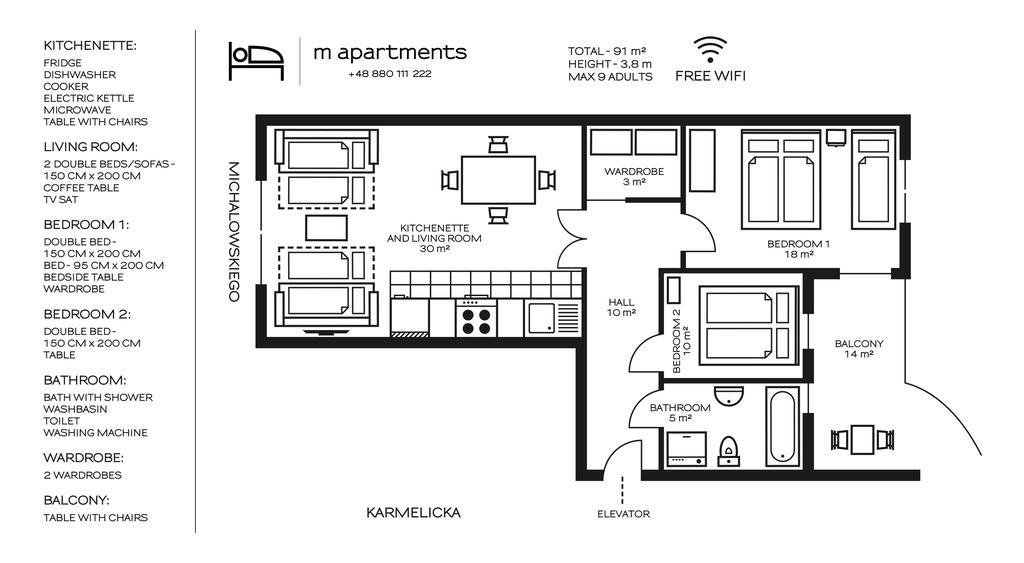 M Apartments Cracóvia Exterior foto
